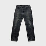 Vintage 90s Levi's 512 Jeans Mens 36x32 Black Slim Fit Taper Leg Fade Dark Wash Denim Pants