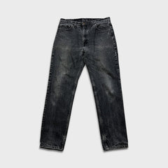 Vintage 90s Levi's 512 Jeans Mens 36x32 Black Slim Fit Taper Leg Fade Dark Wash Denim Pants
