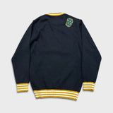 Vintage 90s Polo Ralph Lauren Knit Sweater Mens Medium Blue USA American Flag Sweatshirt