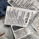 Levi's 501 Jeans Mens 28x30 Blue Original Fit Straight Distress Frayed Leg Denim Pants