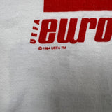 Vintage 1996 UEFA Euro Bulgaria T Shirt Mens Medium White Collar Print Soccer Tee