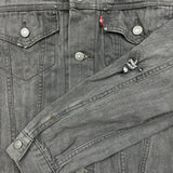 Levi's Denim Jacket Mens Medium Gray Type III Light Wash Western Trucker
