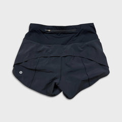 Lululemon Speed Up Short Long High-Rise 4" Womens Size 4 Black Lined Athletic