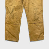Vintage Y2K Dickies Pants Mens 38x31 Beige Double Knee Distress Carpenter Canvas Workwear