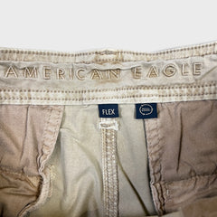 American Eagle Pants Mens 32x30 Beige Flex Faded Taper Leg Trousers Cargo