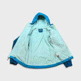 Patagonia Jacket Womens Medium Blue Spell Out Full Zip Outdoor Lined