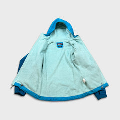 Patagonia Jacket Womens Medium Blue Spell Out Full Zip Outdoor Lined