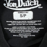Von Dutch T Shirt Mens Small Black Spell Out Graphic Short Sleeve Tee