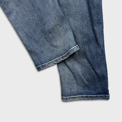 Vintage Y2K Ed Hardy Jeans Mens 34x32 Blue Slim Straight Distressed Dagger Denim Pants