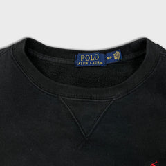 Polo Ralph Lauren Sweatshirt Mens Small Black Pony Pullover Crewneck