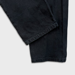 Levi's 512 Jeans Men 34x32 Black Slim Taper Leg Dark Wash Distress Stretch Denim Pants