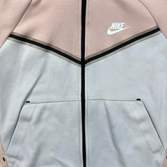 Nike Tech Fleece Hoodie Womens Small Pink Sportswear Full Zip Hooded Sweater
