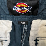 Dickies Pants Mens 30x30 Blue Regular Straight Cargo Workwear Casual Trousers