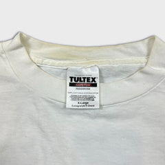Vintage 90s Atlas World Earth T Shirt Mens XL White Short Sleeve Tultex Tee