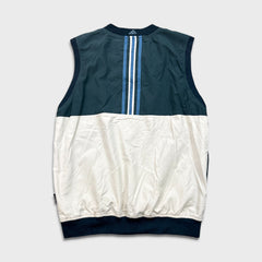 Vintage 90s Adidas Golf Vest Mens Medium Green 3 Stripe Jacket