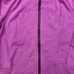 Lululemon Scuba Hoodie Womens Size 12 Purple Light Cotton Full Zip Sports Hooded Sweater