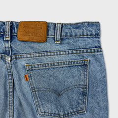 Vintage 90s Levi's 619 Jeans Mens 37x32 Blue Light Wash Orange Tab Faded Denim Pants