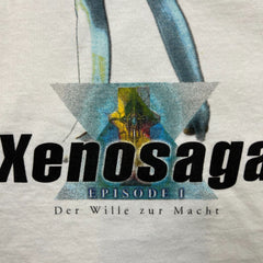 Vintage 2003 Namco Xenosaga T Shirt Mens XL White Episode 1 KOS-MOS Der Wille zur Macht Video Game Tee