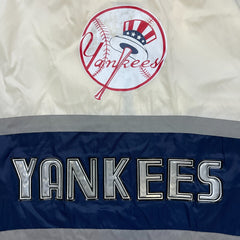 Vintage 90s New York Yankees Pro Player Jacket Mens XL White MLB Windbreaker