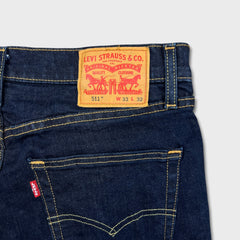 Levi's 511 Jeans Mens 33x32 Blue Slim Fit Mid Rise Dark Wash Stretch Denim Pants