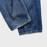 Levi's 505 Jeans Mens 34x30 Blue Regular Fit Straight Leg Dark Wash Faded Denim Pants
