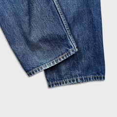 Levi's 505 Jeans Mens 34x30 Blue Regular Fit Straight Leg Dark Wash Faded Denim Pants
