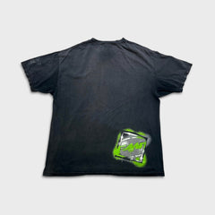 Vintage Y2K FMF Intl Racing T Shirt Mens Large Black Faded Distressed Motocross Tee