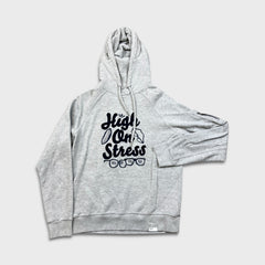 Adidas Originals Hoodie Mens Medium Gray High On Stress Hooded Sweater
