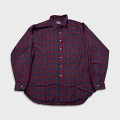 Vintage 90s Sir Pendleton Shirt Mens XL Red Wool Long Sleeve Plaid USA Button Up
