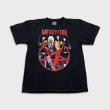 Vintage Y2K Motley Crue T Shirt Mens XL Black Double Sided Graphic Rock Band Tee