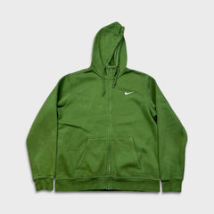 Nike Sportswear Hoodie Mens Large Green Swoosh Full Zip Hooded Sweater