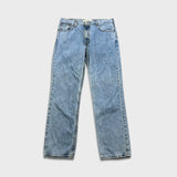 Vintage Y2K Levi's 516 Jeans Mens 36x32 Blue Slim Straight Leg Light Wash Faded Denim Pants