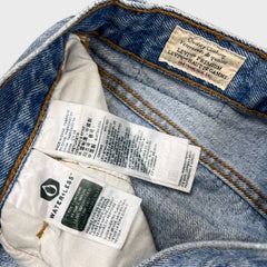 Levi's 501 Jeans Womens 24x30 Blue Original Fit Straight Distressed Light Wash Pants