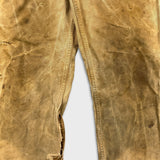 Carhartt Pants Mens 34x32 Beige Carpenter Thrashed Workwear Hammer Loop Canvas