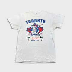 Vintage 1998 Toronto Blue Jays T Shirt Mens Medium White Spring Training Tee