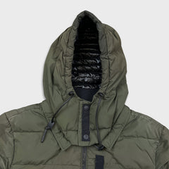 Moose Knuckles Heavy Jacket Mens Large Green Puffer Down Full Zip Coat