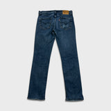 Levi's 511 Jeans Mens 34x32 Blue Slim Fit Mid Rise Dark Wash Faded Denim Pants