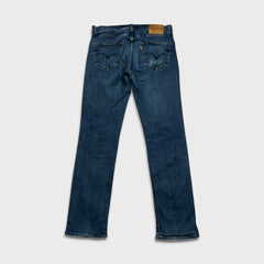 Levi's 511 Jeans Mens 34x32 Blue Slim Fit Mid Rise Dark Wash Faded Denim Pants