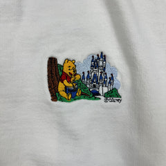 Vintage 90s Disney Winnie The Pooh Mens Large White Castle Sweatshirt