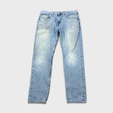 Levi's 502 Jeans Mens 34x33 Blue Regular Taper Fit Light Wash Faded Denim Pants