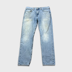Levi's 502 Jeans Mens 34x33 Blue Regular Taper Fit Light Wash Faded Denim Pants
