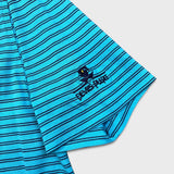 Peter Millar Polo Shirt Mens Small Blue Striped Crown Ease Preppy Golf
