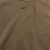 Nike Sportswear Hoodie Mens Large Brown Center Swoosh Pullover Hooded Sweater