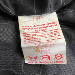 Vintage 90s Sears Leather Jacket Mens XL Black Full Zip Flight A-2 G-1 Bomber