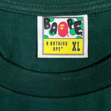 A Bathing Ape BAPE Mens XL Green World Gone Mad Harajuku Tokyo T Shirt