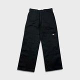Dickies Pants Mens 30x30 Black Loose Fit Double Knee Workwear Baggy Trousers