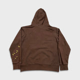 SS22 Sp5der Worldwide Angel Number Hoodie Mens Medium Brown 555 555 Hooded Sweater
