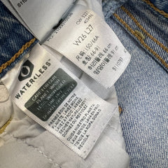 Levi's Ribcage Straight Ankle Jeans Womens 26x27 Blue High Rise Distressed Denim