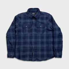 A.P.C. Shirt Mens Small Blue Rue Madame Paris Wool Plaid Check Flannel Button Up