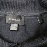 Diesel Polo Shirt Mens Large Black Sun Faded Preppy Short Sleeve Tee